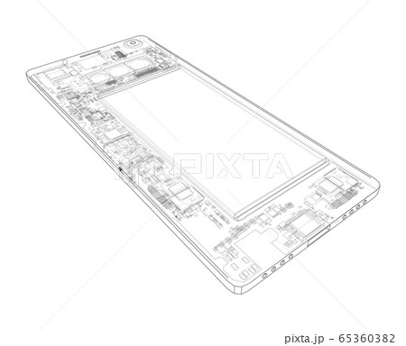 Smartphone concept outline. Vector 65360382