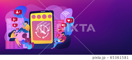 Mindlessly scrolling concept banner header. Mindlessly scrolling concept banner header. 65361581