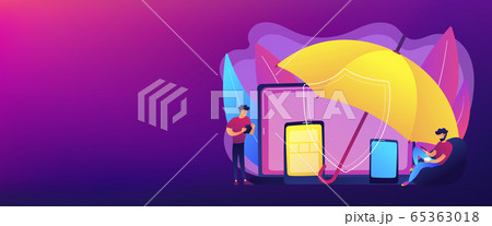 Electronic device insurance concept banner header. Electronic device insurance concept banner header. 65363018
