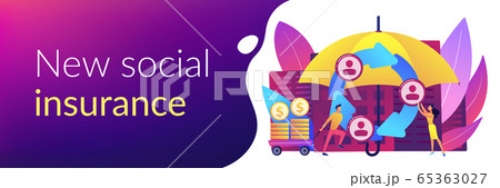 Peer-to-Peer insurance concept banner header. 65363027
