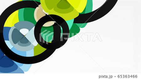 Abstract background, trendy color circles geometrical composition. Vector Illustration For Wallpaper, Banner, Background, Card, Book Illustration, landing page 65363466
