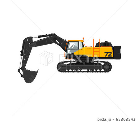 Digger isolated on white background Digger isolated on white background 65363543