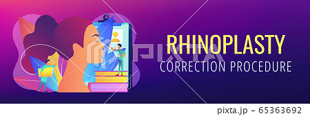 Rhinoplasty concept banner header. 65363692