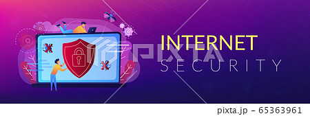 Antivirus software header or footer banner. 65363961