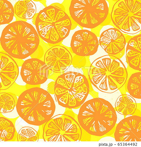 オレンジ レモン 柑橘 イラストのイラスト素材
