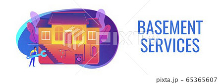 Basement services concept banner header 65365607
