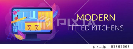 Custom made kitchens concept banner header 65365663