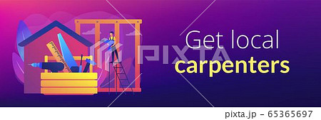 Carpenter services concept banner header Carpenter services concept banner header 65365697