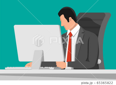 Businessman at work. 65365822