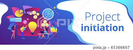 Project initiation concept banner header 65366607