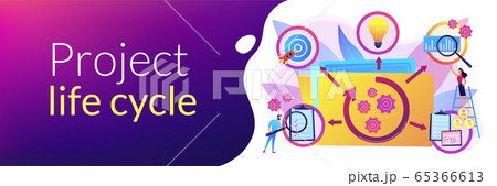 Project life cycle concept banner header Project life cycle concept banner header 65366613