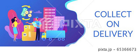 Cash on delivery COD concept banner header 65366673