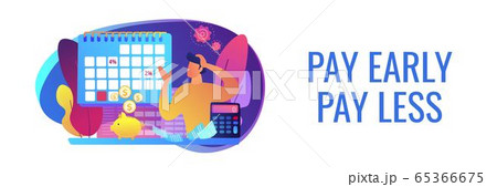 Early payment discount concept banner header 65366675