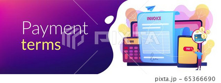 Payment terms concept banner header 65366690