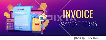 Payment terms concept banner header 65366692