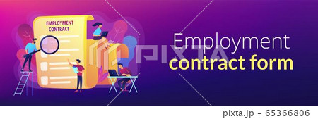Employment agreement concept banner header 65366806