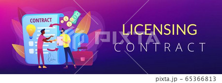 Licensing contract concept banner header 65366813