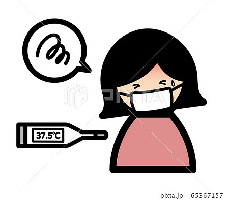 マスクをする人のアイコン／イラスト／風邪 65367157
