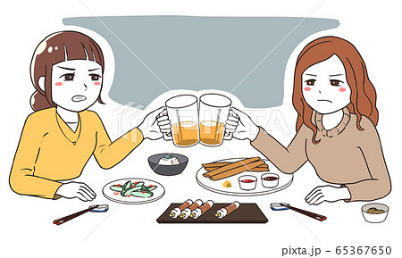 女友達と飲みで不穏な空気 女友達と飲みで不穏な空気 65367650