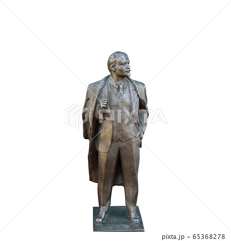 Metal figure Lenin, USSR 1950s. Isolated on a Metal figure Lenin, USSR 1950s. Isolated on a 65368278
