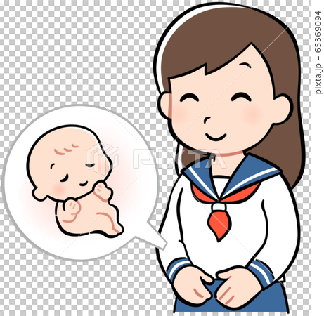 未成年の妊娠(笑顔) 未成年の妊娠(笑顔) 65369094