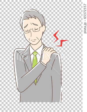 A man suffering from stiff shoulders A man suffering from stiff shoulders 65372557