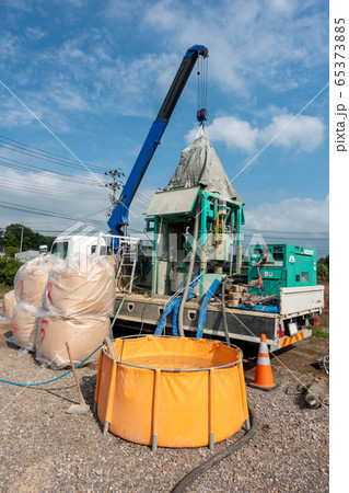 柱状改良 地盤補強工事 施工管理の写真素材 65373885 Pixta