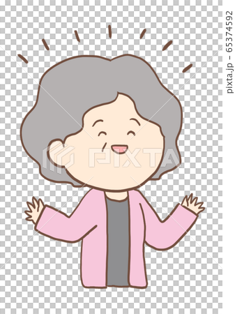 高級婦女的面部表情 高級婦女的面部表情 65374592