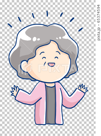 高級婦女的面部表情 高級婦女的面部表情 65374594