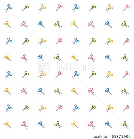 はさみ 背景パターンのイラスト素材 [65375900] - PIXTA