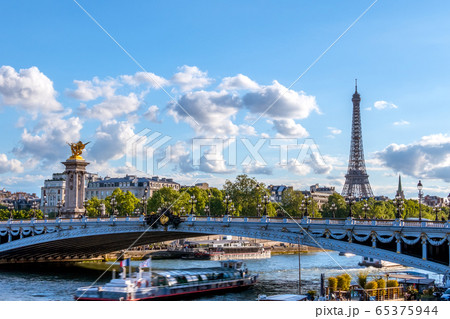 Bridge Over the Seine on a Sunny Summer Day and 65375944