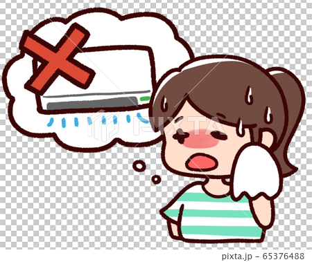 沒有空調的中暑的女人 65376488