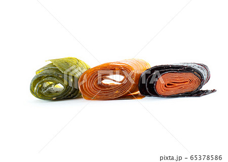 fruit pastille from apples and apricots and fruit pastille from apples and apricots and 65378586