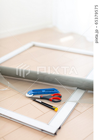 網戸の張替え　DIY 65379575