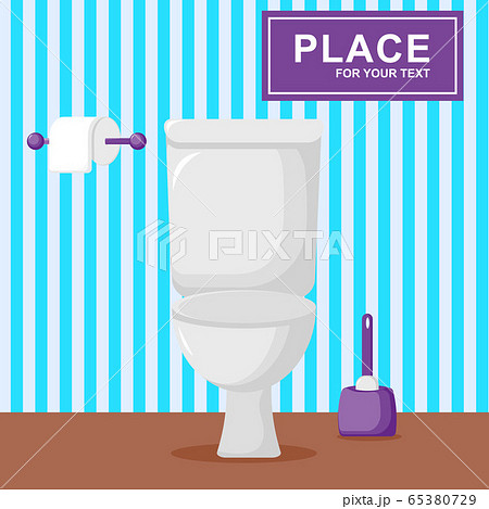Template poster with ceramics toilet Template poster with ceramics toilet 65380729