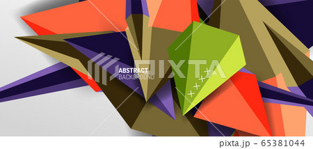 Trendy simple triangle abstract background, dynamic motion concept. Vector Illustration For Wallpaper, Banner, Background, Card, Book Illustration, landing page 65381044