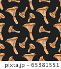 dark boletus pattern on lineart style 65381551