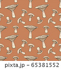 dark boletus pattern on lineart style 65381552