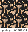 dark boletus pattern on lineart style 65381554