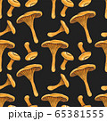 dark boletus pattern on lineart style 65381555