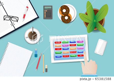 Office table vector concept 65381588