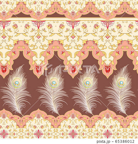 Peacock feathers Seamless pattern, background. Peacock feathers Seamless pattern, background. 65386012