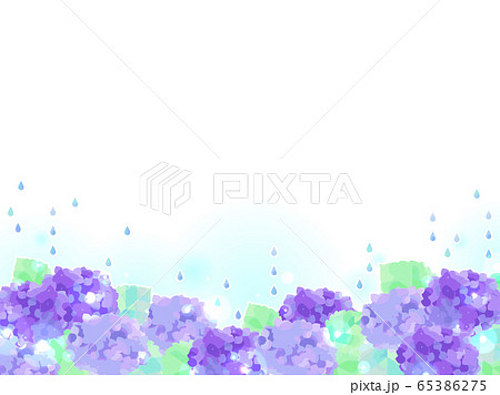 紫陽花のイラスト背景 65386275