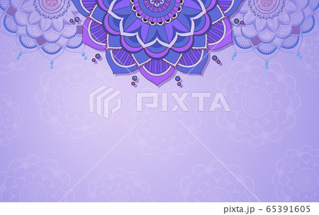 Background template with mandala pattern design 65391605