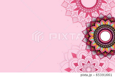 Background template with mandala pattern design Background template with mandala pattern design 65391661