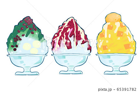 かき氷 3種 かき氷 3種 65391782