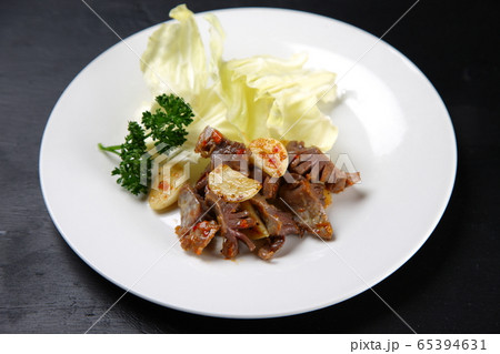 砂肝のにんにく炒め 65394631