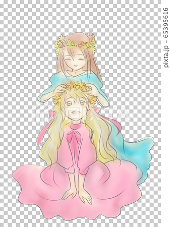 Princess Of The Flower Crown Stock Illustration