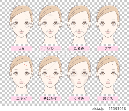 女性 肌トラブル セット 65395938