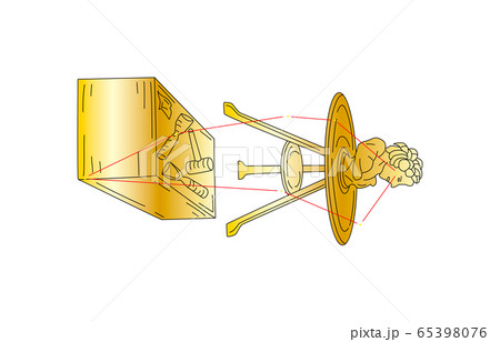 星座金ちょうこくしつ座のイラスト素材